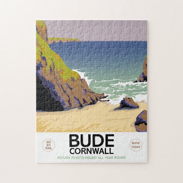 Bude Cornwall Seaside Reiseplakat (Vertikal)
