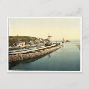 Bude, das Schloss, Cornwall, England Vintag Fotoch Postkarte