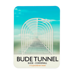 Bude Tunnel, Cornwall-Parodie-Reiseplakat Magnet