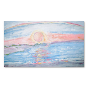 Budelli Island Sunset mit Rainbow Business Card Magnetische Visitenkarte