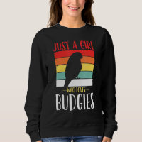 Budgerigar Budgie Just a Girl, die Budgie Lieben s