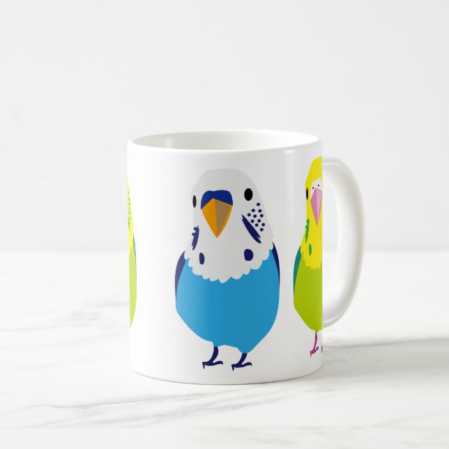 Budgerigar Kaffeetasse (VorderseiteRechts)