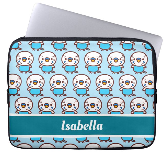 Budgerigar / Normal-Himmelblau Laptopschutzhülle (Vorderseite)