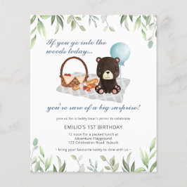 Budget 1 Geburtstag Teddy Bear Picnic Blue