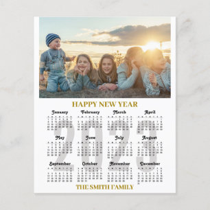 Budget 2023 Kalender Moderne Goldschrift Foto Kart Flyer