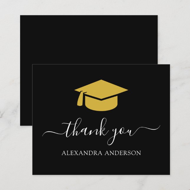Budget 2023 Thank You Black Gold Graduation (Vorne/Hinten)