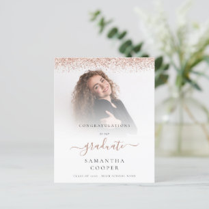 Budget 2024 Grad Foto Rose Gold Glitzer Ankündigun