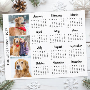 Budget 2025 Foto-Kalender-Karte für Hunde