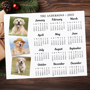 Budget 2026 Custom Pet Foto Dog Calendar Card