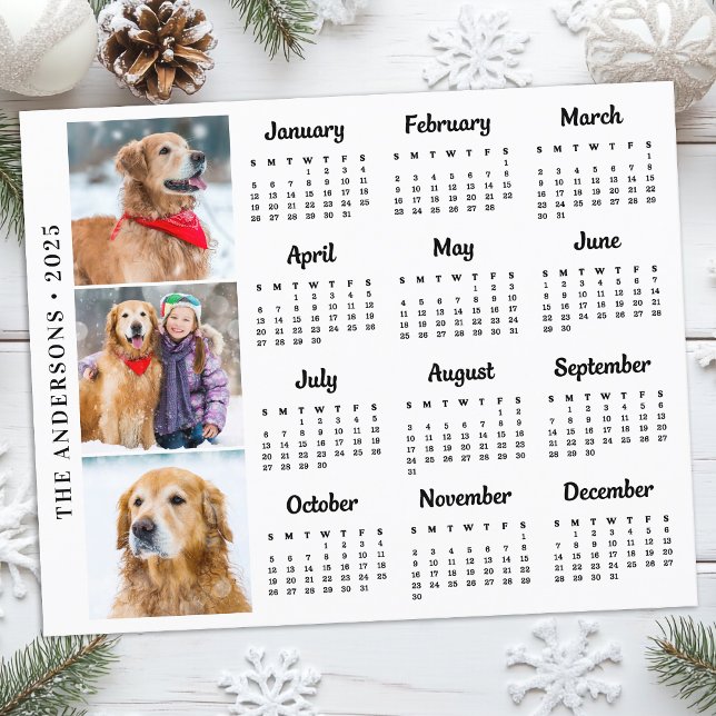 Budget 2026 Foto-Kalender-Karte für Hunde (Von Creator hochgeladen)