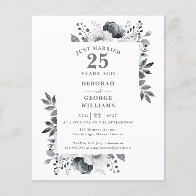Budget 25. Hochzeitstag Blumenladen (Vorderseite)