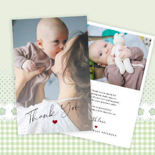 Budget 2 Foto Baby einfache Dankeskarten