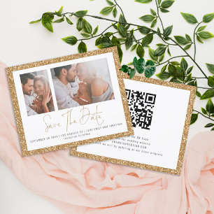Budget 2 Foto Gold Glitzer Hochzeit Sichern Datum