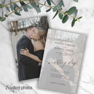 Budget 2 Fotos moderne Überlagerung Hochzeitseinla