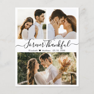 Budget 3 Foto Collage Wedding Vielen Dank Flyer