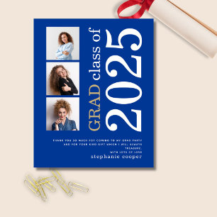 Budget 3 photo 2023 Blue Graduation Thank You