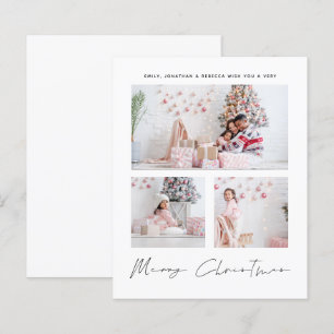 BUDGET 3 Photos Famille Joyeux Noël Carte