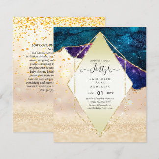 Budget 40. Geburtstag Glitzer Foil Pink Girly