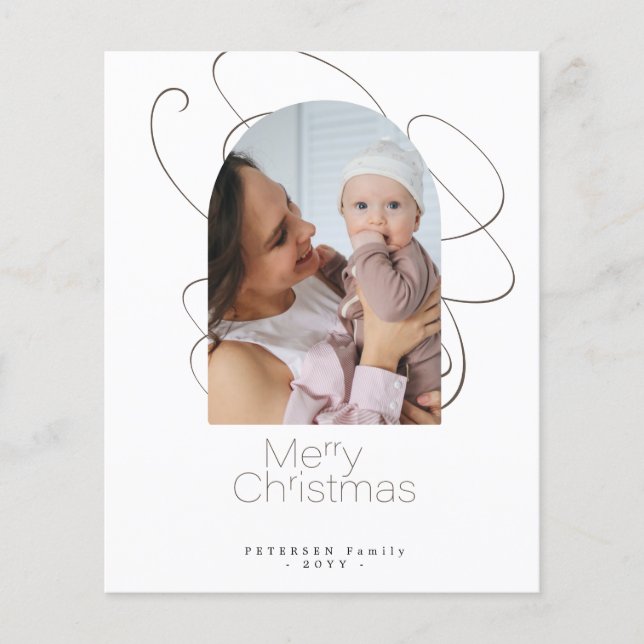 Budget 4 Foto Frohe Weihnachtskarte Flyer (Vorne)