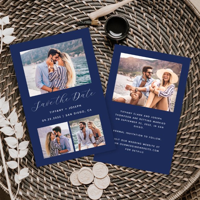 Budget 4 Foto Navy Blue Save the Date (Von Creator hochgeladen)
