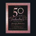 Budget 50 Fantastische Rose Goldener Geburtstag Ei<br><div class="desc">50 & fabelhaftes Budget Geburtstagsausschreibung in Rose Gold</div>