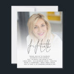 Budget 50. Geburtstag Foto Script-Party Einladung<br><div class="desc">Eine günstige BUDGET-Alternative für eine kleinere Größe von 4, 5 x 5, 6 Zoll, die ein Gewicht von 110 lbs hat, die ähnlich dick ist wie eine Postkarte (sie ist jedoch nicht als Postkarte geeignet). BITTE BEACHTEN SIE, DASS ES EINE Einladung pro Blatt gibt. Budget 50. Geburtstag Foto Script Party...</div>