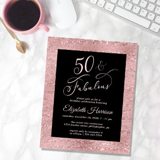 Budget 50. Geburtstagsparty Elegante Rose Gold