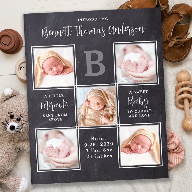 Budget 5 Foto Collage New Baby Birth Vielen Dank (Von Creator hochgeladen)