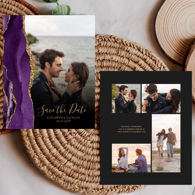 Budget 5 Foto Lila Gold Save the Date (Von Creator hochgeladen)