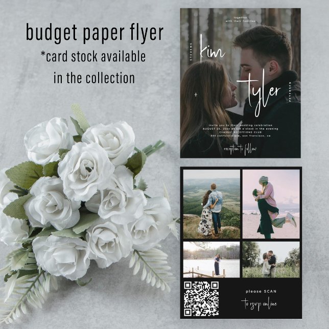 Budget 5 Fotos QR CODE Skript Hochzeit Einladung Flyer (Von Creator hochgeladen)