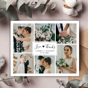 Budget 5 Photo Collage Mariage Merci carte postale