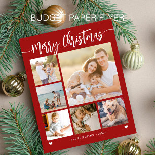 Budget 6 Familienfoto Frohe Weihnachten Grußkarte Flyer