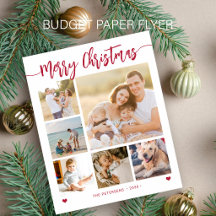Budget 6 Familienfoto Frohe Weihnachten Grußkarte
