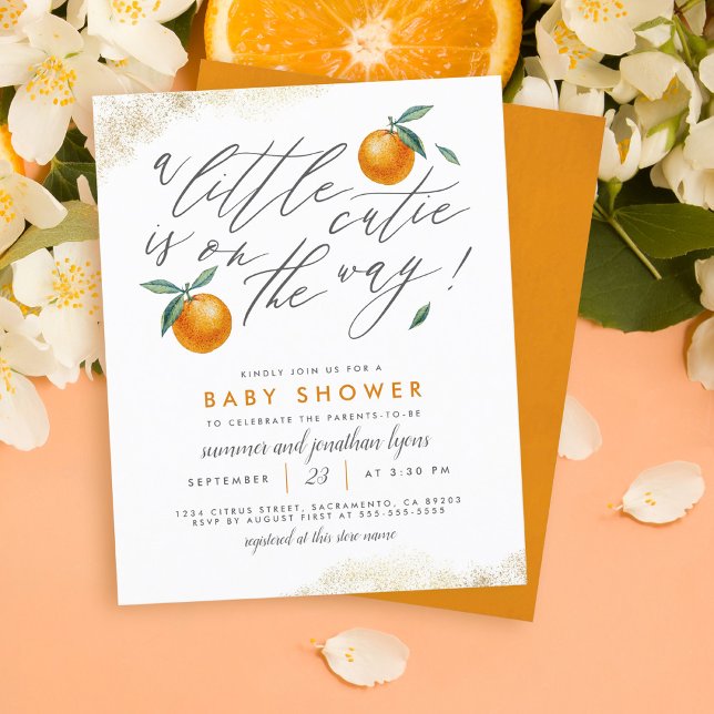 Budget A Little Cutie Orange Neutral Baby Shower (Von Creator hochgeladen)