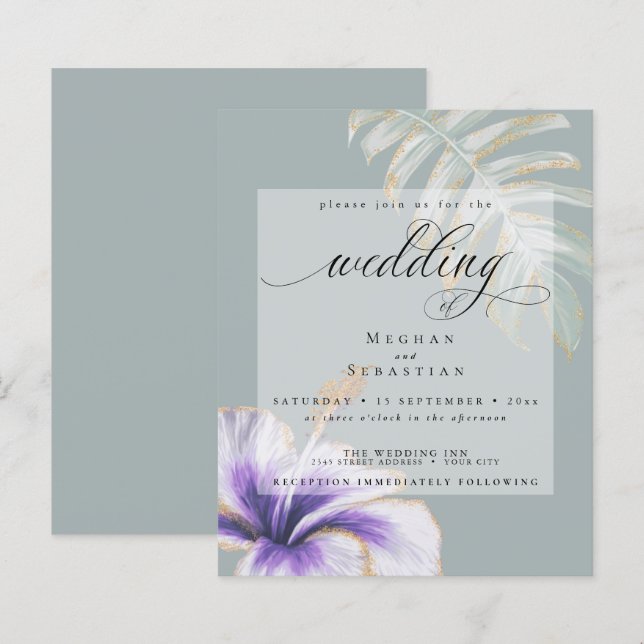 Budget aber schöner Hibiskus für Hochzeiten (Vorne/Hinten)