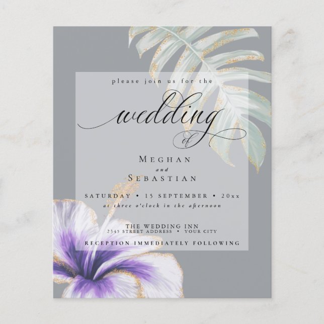 Budget aber schöner Hibiskus für Hochzeiten (Vorderseite)