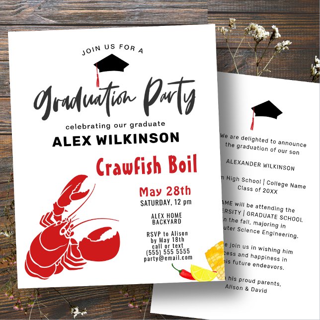 BUDGET Abschluss Crawfish Boil Party Einladung (Von Creator hochgeladen)