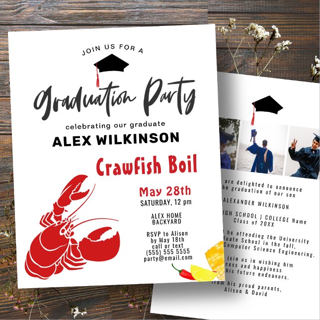 BUDGET Abschluss Crawfish Boil Party Einladung (Von Creator hochgeladen)