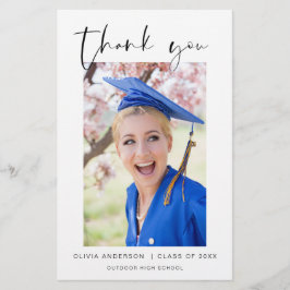 Budget Abschluss Foto Minimalistisch Danke Karten