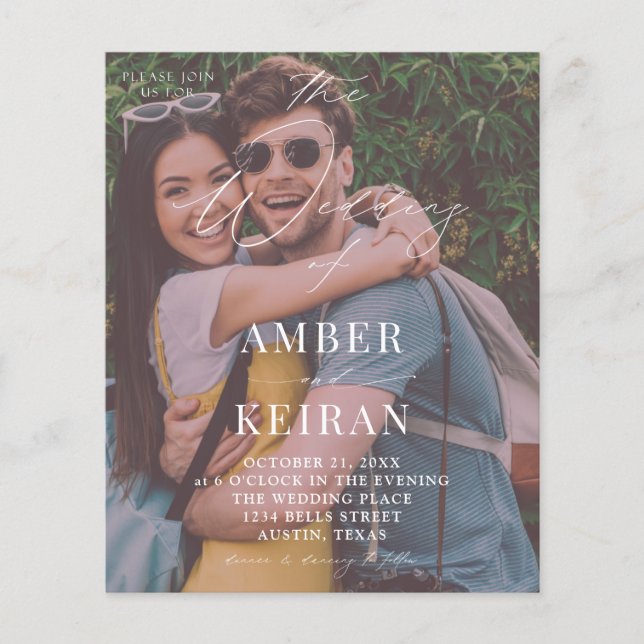 Budget Afternoon Shades - Foto Wedding Flyer (Vorne)