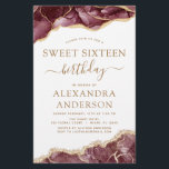 Budget Agate Sweet 16 Burgundy Gold<br><div class="desc">Budget Agate Geode Burgundy und Gold Foil Birthday Party Einladungen - beinhaltet moderne und elegante Drehbücher für die besondere 16 . Geburtstag (16. Geburtstagsfeier).</div>