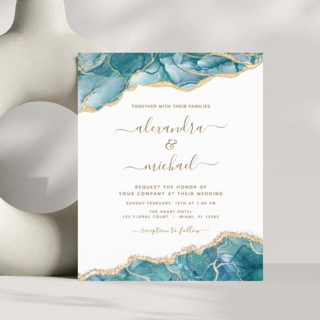 Budget Agate Turquoise Aquamarin Gold Hochzeit (Von Creator hochgeladen)