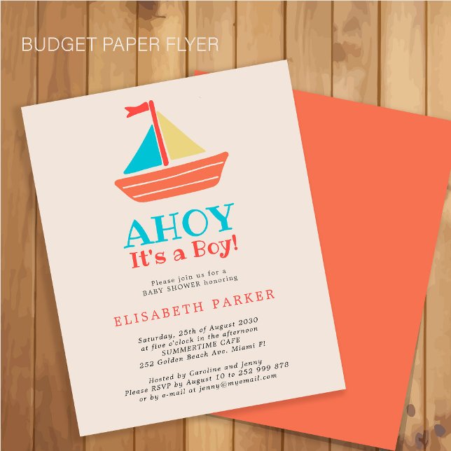 Budget Ahoy Es ist ein Baby-Dusche Einladung Flyer (Von Creator hochgeladen)