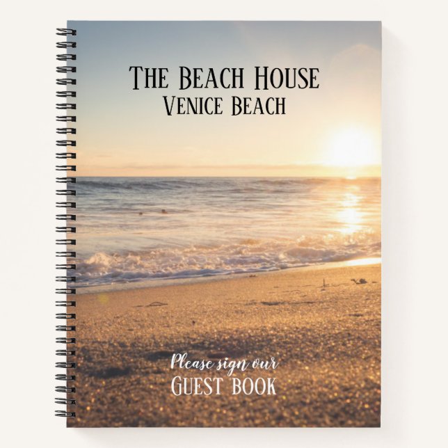 BUDGET Airbnb Beach House Foto Gästebuch Notizbuch (Vorderseite)