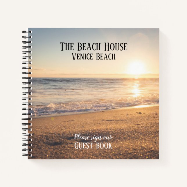 BUDGET Airbnb Beach House Foto Gästebuch Notizbuch (Vorderseite)