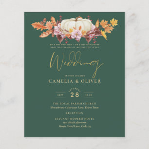 BUDGET All-in-1 Herbst Pumpkin Green Gold Wedding