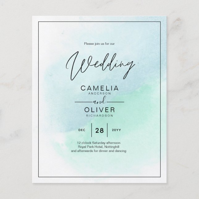 BUDGET All-in-1-Herbstlaub Terracotta Wedding Flyer (Vorne)