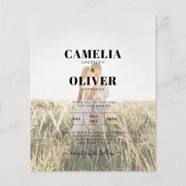 Budget All-in-1 Rustic Terracotta GOLD Wedding Flyer