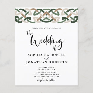 Budget All in One Celtic Knot Wedding Einladung