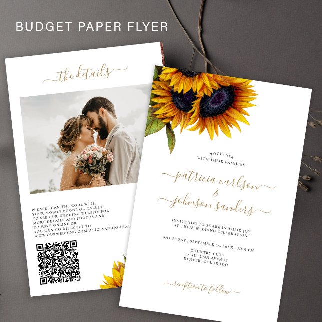 Budget alles in einem Foto Details Hochzeitseinlad Flyer (Von Creator hochgeladen)
